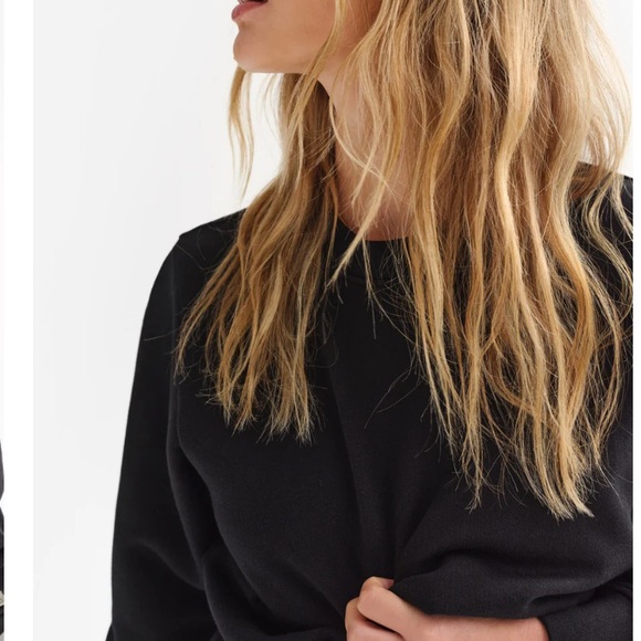 NWT MATE The Label 100% Organic Cotton Terry Shrunken Pullover Sweatshirt S - Picture 4 of 15